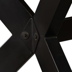 Table à manger Bois récupération massif et croix en acier 180cm 517316517316