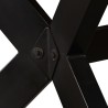 Table à manger Bois récupération massif et croix en acier 180cm 517316517316