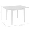 Table à manger extensible Blanc (80-120)x80x74 cm MDF 517318517318