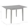 Table à dîner extensible Gris (80-120) x 80 x 74 cm MDF 517319517319