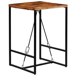 Ensemble de bar 3 pcs Bois massif recyclé et cuir de chèvre 517322517322
