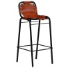Ensemble de bar 3 pcs Bois massif recyclé et cuir de chèvre 517322517322