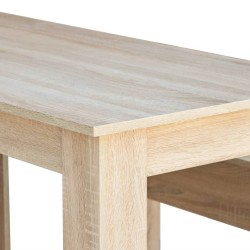 Table à manger et bancs 3 pcs Bois d'ingénierie Chêne 517325517325
