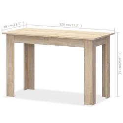 Table à manger et bancs 3 pcs Bois d'ingénierie Chêne 517325517325