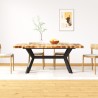 Table à manger Bois de manguier massif et croix en acier 180 cm 517326517326