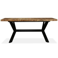 Table à manger Bois de manguier massif et croix en acier 180 cm 517326517326