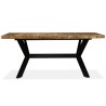 Table à manger Bois de manguier massif et croix en acier 180 cm 517326517326