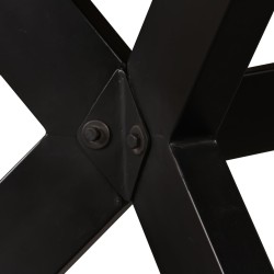 Table à manger Bois de manguier massif et croix en acier 180 cm 517326517326