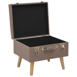 Tabouret de rangement 40 cm Marron Tissu 517327517327