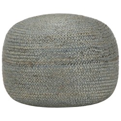 Pouf fait à la main Vert olive 45 x 30 cm Jute  517331517331