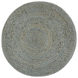 Pouf fait à la main Vert olive 45 x 30 cm Jute  517331517331