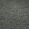 Pouf fait à la main Vert olive 45 x 30 cm Jute  517331517331