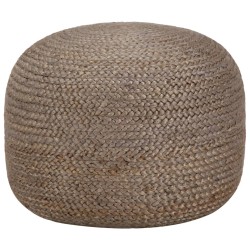 Pouf fait à la main Gris clair 45 x 30 cm Jute  517332517332