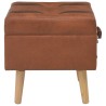 Tabouret de rangement 40 cm marron pâle similicuir 517342517342