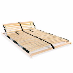 Sommier à lattes sans matelas avec 28 lattes 7 zones 120x200 cm 517347517347