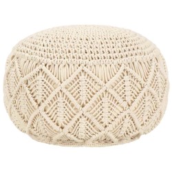 Pouf fait à la main en macramé 45 x 30 cm Coton 517357517357