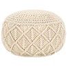 Pouf fait à la main en macramé 45 x 30 cm Coton 517357517357