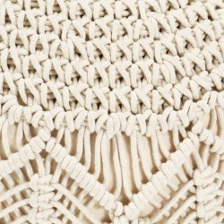 Pouf fait à la main en macramé 45 x 30 cm Coton 517357517357