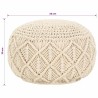 Pouf fait à la main en macramé 45 x 30 cm Coton 517357517357