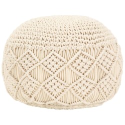 Pouf fait à la main en macramé 45 x 30 cm Coton 517358517358