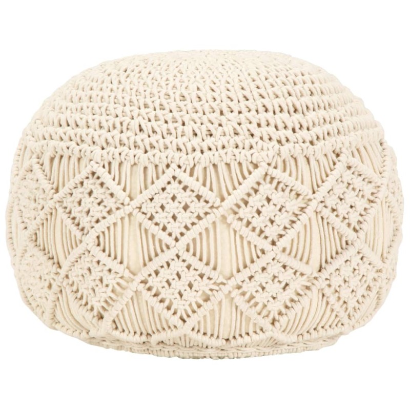 Pouf fait à la main en macramé 45 x 30 cm Coton 517358517358