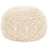 Pouf fait à la main en macramé 45 x 30 cm Coton 517358517358