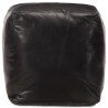 Pouf 40 x 40 x 40 cm Noir Cuir véritable de chèvre 517360517360