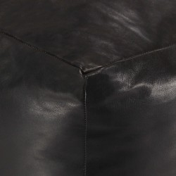 Pouf 40 x 40 x 40 cm Noir Cuir véritable de chèvre 517360517360