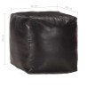 Pouf 40 x 40 x 40 cm Noir Cuir véritable de chèvre 517360517360