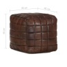 Pouf 40 x 40 x 40 cm Marron foncé Cuir véritable de chèvre 517361517361