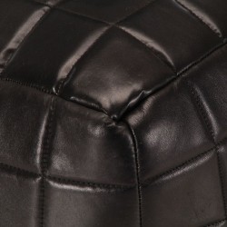 Pouf 40 x 40 x 40 cm Noir Cuir véritable de chèvre 517362517362