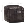 Pouf 40 x 40 x 40 cm Noir Cuir véritable de chèvre 517362517362