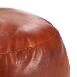 Pouf 60 x 30 cm Brun roux Cuir véritable de chèvre 517367517367