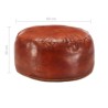 Pouf 60 x 30 cm Brun roux Cuir véritable de chèvre 517367517367