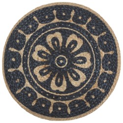 Pouf fait à la main Bleu 45 x 30 cm Jute  517372517372