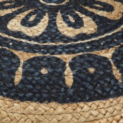 Pouf fait à la main Bleu 45 x 30 cm Jute  517372517372