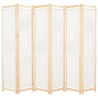 Cloison de séparation 6 panneaux Crème 240 x 170 x 4 cm Tissu   517374517374