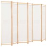 Cloison de séparation 6 panneaux Crème 240 x 170 x 4 cm Tissu   517374517374