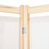 Cloison de séparation 6 panneaux Crème 240 x 170 x 4 cm Tissu   517374517374