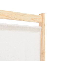 Cloison de séparation 6 panneaux Crème 240 x 170 x 4 cm Tissu   517374517374