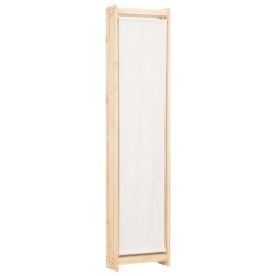 Cloison de séparation 4 panneaux Crème 160x170x4 cm Tissu 517376517376