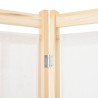 Cloison de séparation 4 panneaux Crème 160x170x4 cm Tissu 517376517376