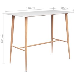 Table de bar Blanc 120x60x105 cm 517378517378