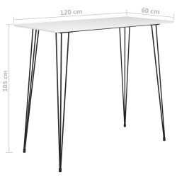 Table de bar Blanc 120x60x105 cm 517379517379