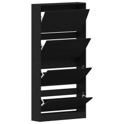 Cabinet à chaussures avec étagère Chêne noir 80 x 21 x 163,5 cm 517424517424