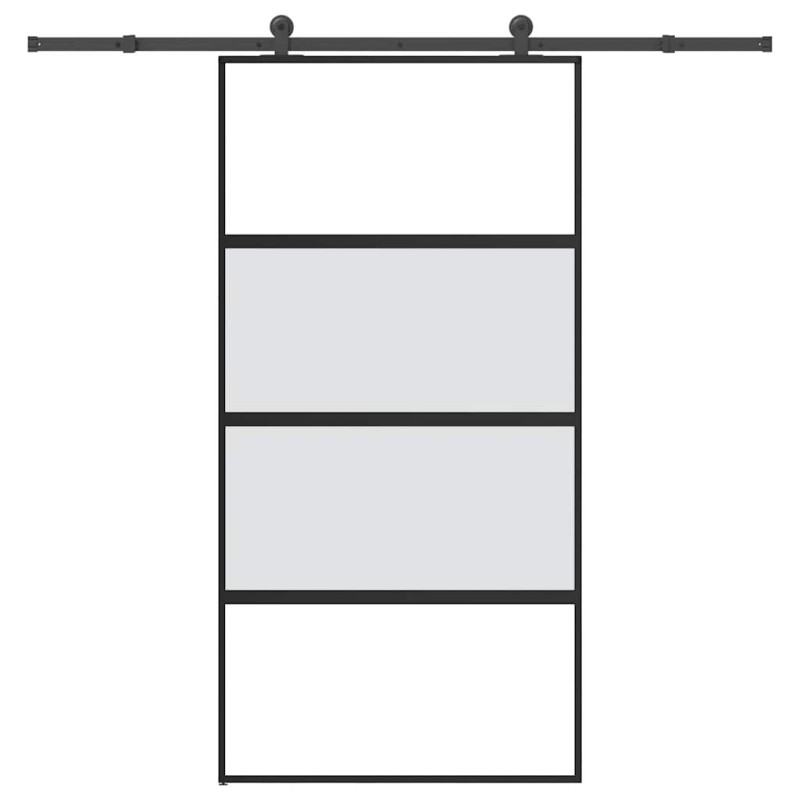 Porte coulissante kit de quincaillerie trempé verre aluminium 517449517449