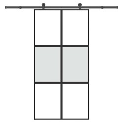 Porte coulissante kit de quincaillerie trempé verre aluminium 517451517451