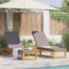 Transat 2 pcs Marron 202 x 53 x 89 cm Bois d'Acacia Massif 517452517452