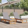Transat 2 pcs Marron 202 x 53 x 89 cm Bois d'Acacia Massif 517452517452