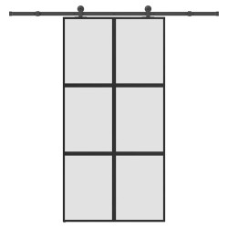 Porte coulissante kit de quincaillerie trempé verre aluminium 517457517457